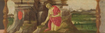 St Jerome in Penitence, Predella Panel from the Altarpiece of St Mark, c.1488-90 by Sandro Botticelli
